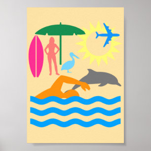 Poster Une journée à la plage