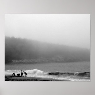 Poster Une journée à la plage - Maine