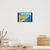 Poster Une journée au Beach. Vieux Orchard Beach, Moi. (Cuisine)