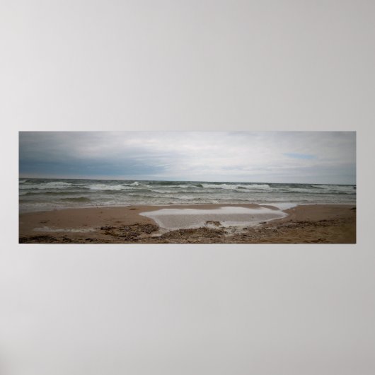 Poster Une journée brumeuse à la plage (Devant)