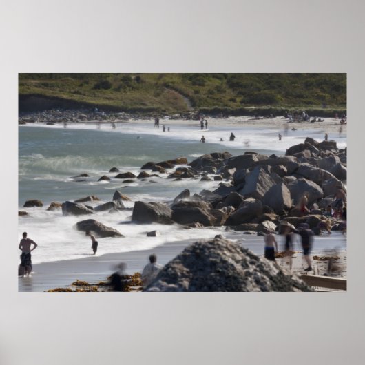 Poster Une journée chargée à la plage (Devant)