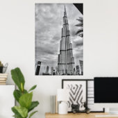 Poster Une journée pluvieuse à Burj Khalifa (Bureau à domicile)