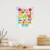 Poster Une journée pour apprendre Graphisme gras mignon (Cuisine)
