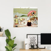 Poster Une journée sur la plage (Bureau à domicile)