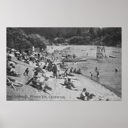 Poster Une journée typique à Sandy Beach Monte Rio, CA (Devant)