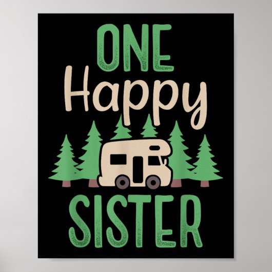 Poster Une joyeuse campeuse, une heureuse sœur, fête d'an (Devant)