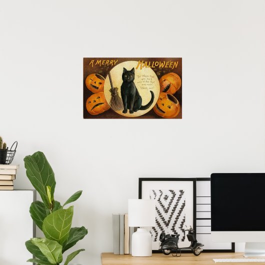 Poster Une joyeuse Halloween (Bureau à domicile)