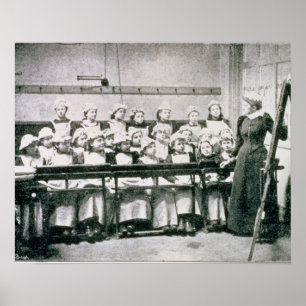 Poster Une leçon en la Science domestique (photo de b&w)