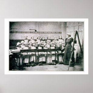 Poster Une leçon en la Science domestique (photo de b&w)