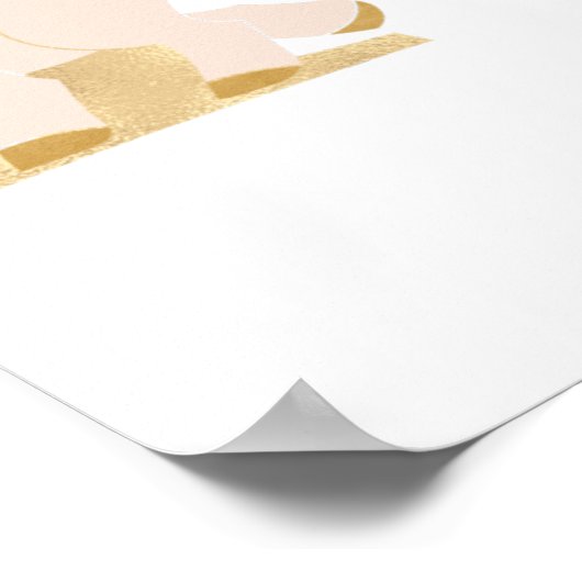 Poster Une lettre nom personnalisé monogramme avec poney (Coin)