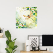 Poster Une libellule de printemps (Bureau à domicile)