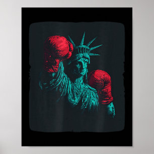 Poster Une Liberté Impressionnante Avec Gants De Boxe Cos