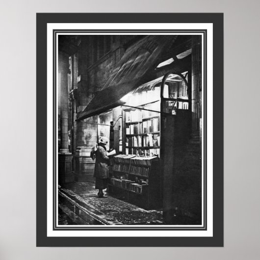 Poster Une librairie à Londres vers 1926 (Devant)