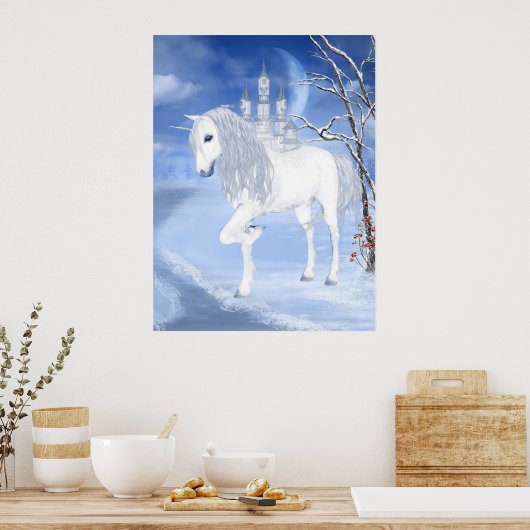 Poster une licorne blanche (Cuisine)