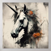 Poster Une licorne d'Halloween (Devant)