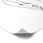 Poster Une ligne de dessin nacket Frau Rücken art unique (Coin)