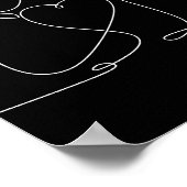 Poster Une ligne en continu couple amour art numérique po (Coin)