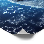 Poster Une main humanoïde superposée sur une feuille de d (Coin)