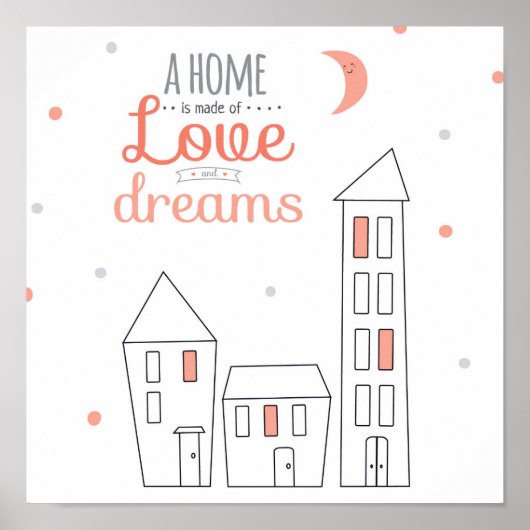 Poster Une maison est faite d'amour et de rêves (Devant)