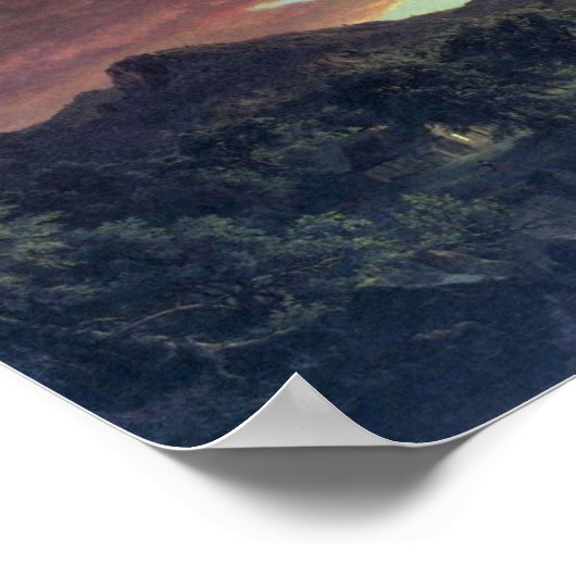 Poster Une maison rurale de l'église Frederic Edwin (Coin)