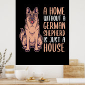 Poster Une Maison Sans Berger Allemand Est Une Maison (Cuisine)