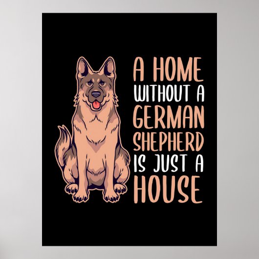Poster Une Maison Sans Berger Allemand Est Une Maison (Devant)