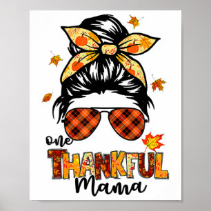 Poster Une Mama Gentil Drôle Mâle Mâle Bun Automne Que