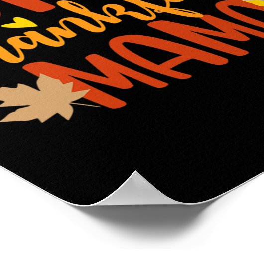 Poster Une Mama Remerciée Automne Automne Mère Thanksgivi (Coin)