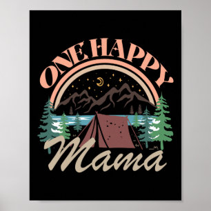 Poster Une maman heureuse, première aventure de camping d