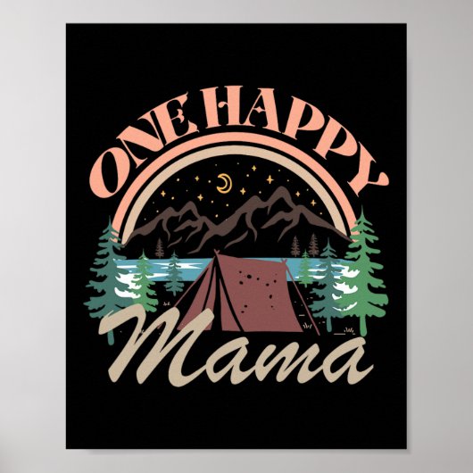 Poster Une maman heureuse, première aventure de camping d (Devant)