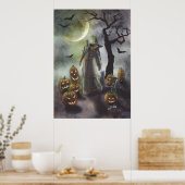 Poster Une marche brumeuse à Halloween. (Cuisine)