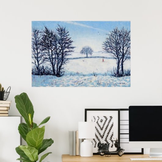 Poster Une marche hivernale (Bureau à domicile)