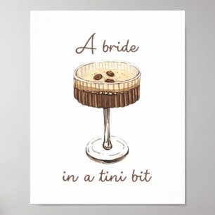 Poster Une mariée dans une mariée un peu drôle Martini En