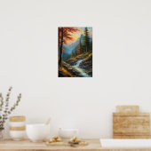 Poster Une mélodie de Woodland, Rocky Cascade (Cuisine)