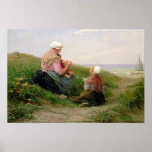 Poster Une mère et ses petits enfants