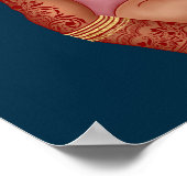 Poster Une mère indienne tient son bébé en hennée (Coin)