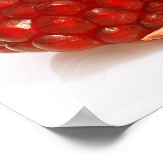 Poster Une moitié de grenade mûre coupée pour exposer le  (Coin)