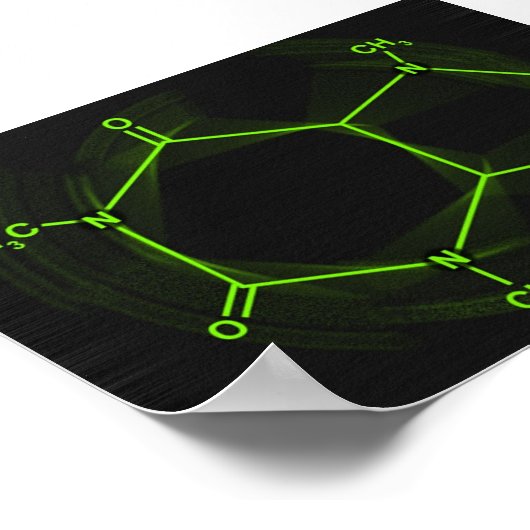 Poster Une molécule de caféine (Coin)