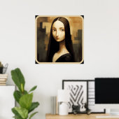 Poster Une Mona Lisa réimaginé, un classique mais aussi n (Bureau à domicile)