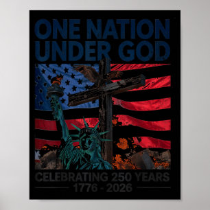 Poster Une nation sous Dieu 250 ans 250e anniversaire