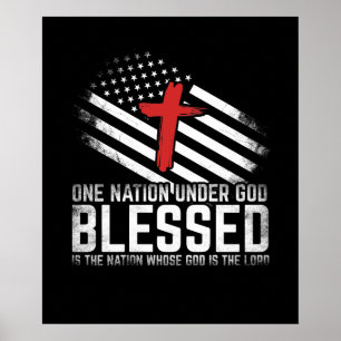 Poster Une Nation Sous Dieu Béni Est La Nation Dont G