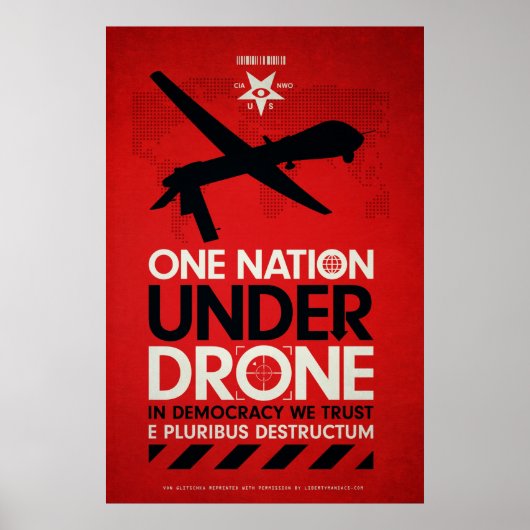Poster Une nation sous drones par Von Glitschka (Devant)