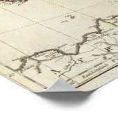 Poster Une nouvelle carte de l'Italie avec les îles de Si (Coin)