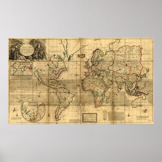 Poster Une nouvelle carte du monde entier (Devant)