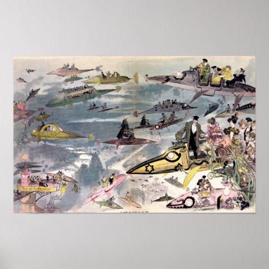 Poster Une nuit à l'opéra en 2000 par Albert Robida (Devant)