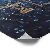 Poster Une nuit étoilée et le Christ, Art chrétien modern (Coin)