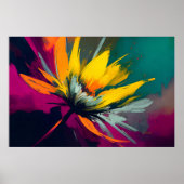 Poster Une odyssée florale – Fleur expressive en mouvemen (Devant)