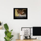 Poster Une oeuvre de chat couché (Bureau à domicile)