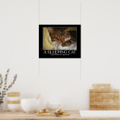 Poster Une oeuvre de chat couché (Cuisine)