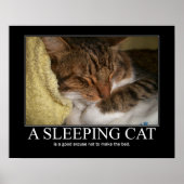 Poster Une oeuvre de chat couché (Devant)